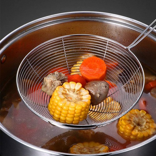 Solid 4 PCS Stainless Steel Fry Oil Strainer Solid 4 PCS Stainless Steel Fry Oil Strainer